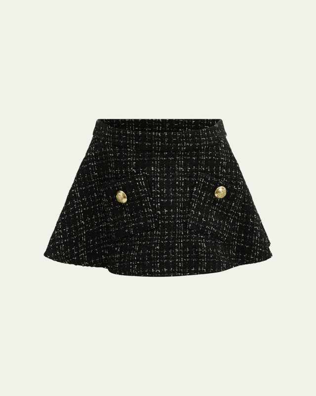 Girl's Pheobe Boucle Mini Skirt, Size 8-14